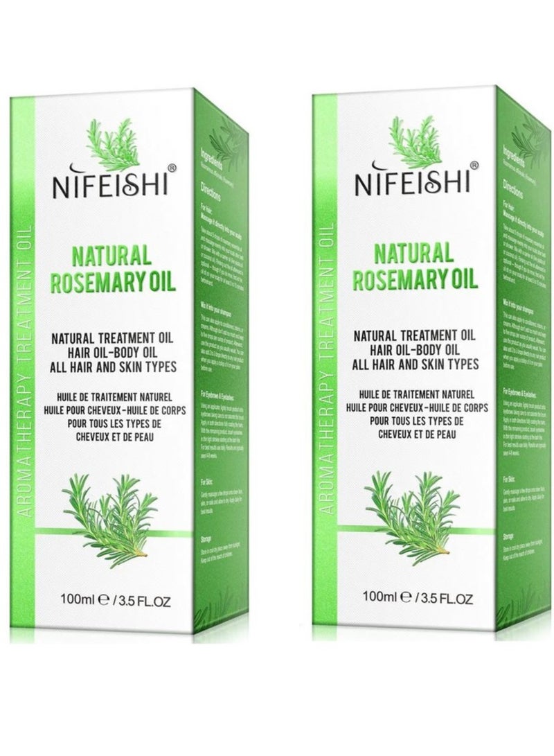Natural Rosemary Oil 2 X 100 ml