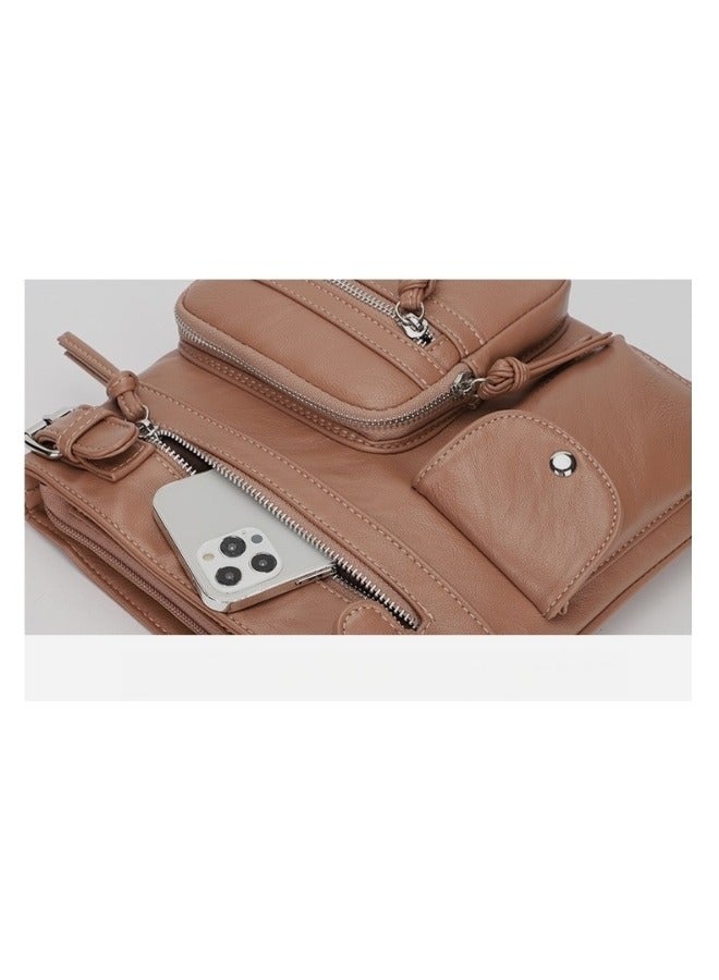 Women's Shoulder Bag Soft PU Leather Purses with Multi Pockets Crossbody Bag Pocketbooks for Daily Use & Travel