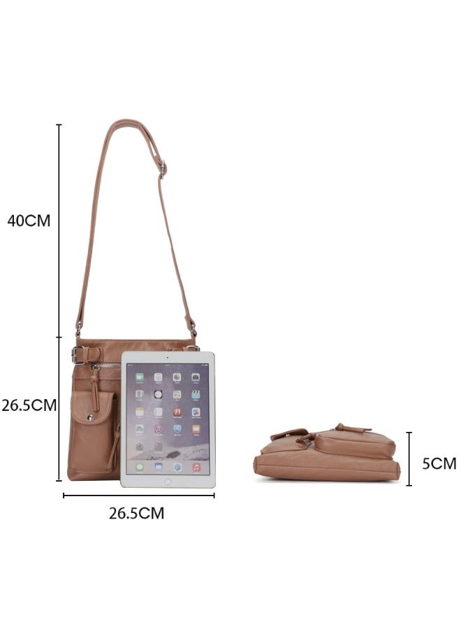 Women's Shoulder Bag Soft PU Leather Purses with Multi Pockets Crossbody Bag Pocketbooks for Daily Use & Travel
