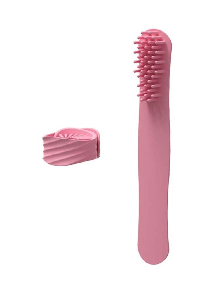 Silicone Hair Comb, Slap Bracelet Comb, Scalp Scrubber with Slap Bracelet, Silicone Slap Bracelet Scalp Massager, Hair Massage Comb Stylish, Unisex Slap Bracelet Hair Care Tool, Pink