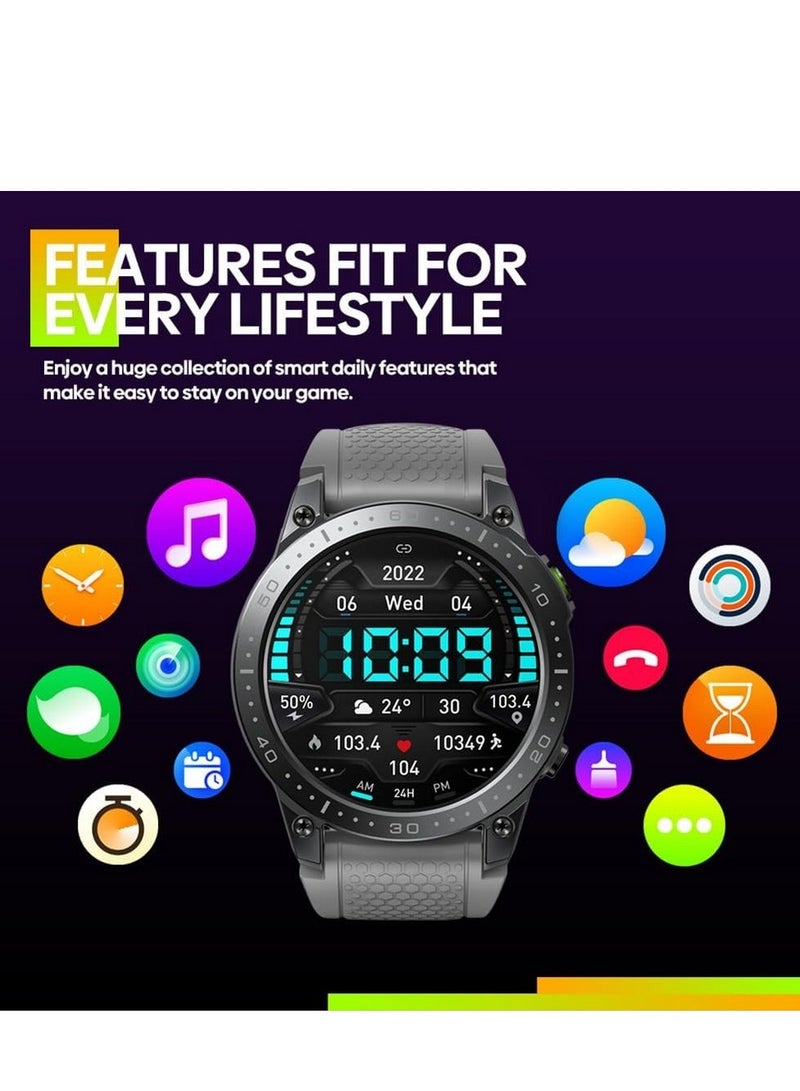 Zeblaze Ares 3 Pro Ultra HD Amoled Display Smart Watch - Grey