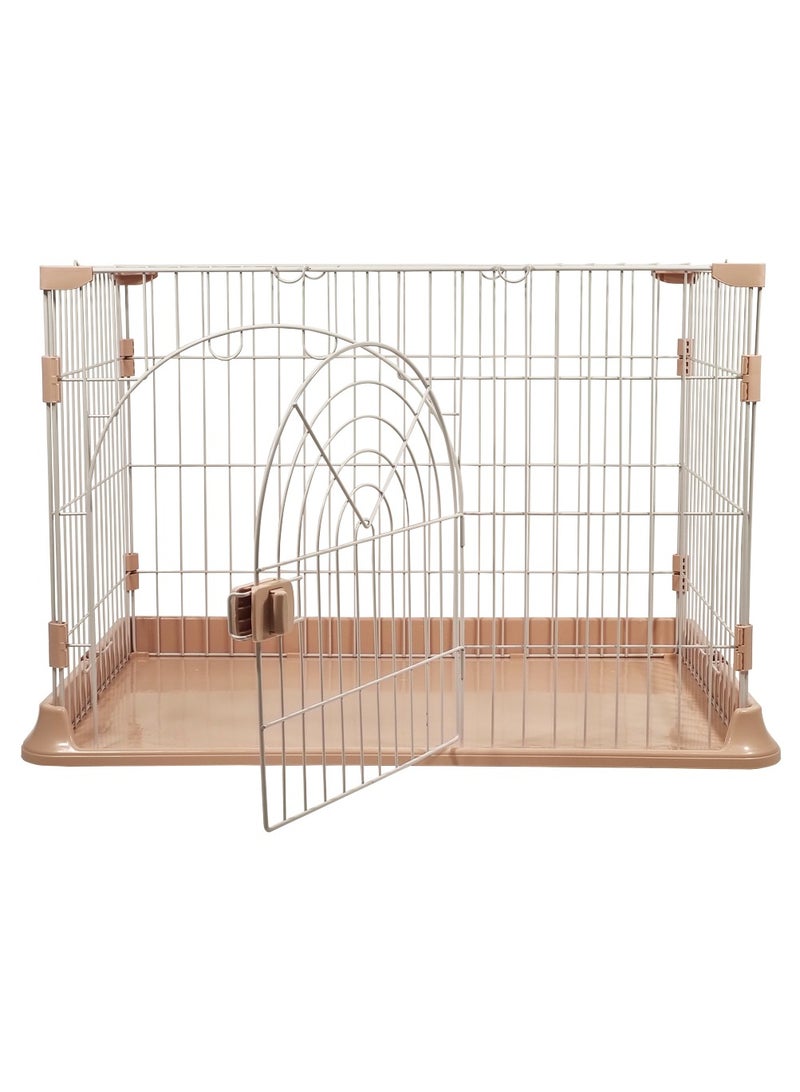 Cat cage, Durable & strong quality cage, Indoor pet cage with Spring door lock, Easy to assemble, Suitable for multiple cats, Portable and fordable cage (Color: pink)