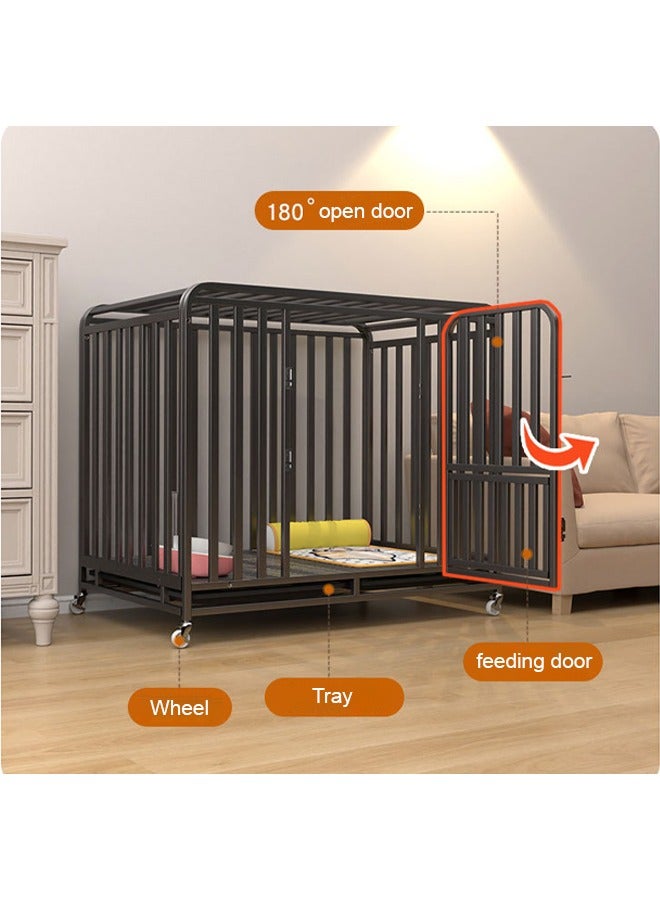 Stackable Heavy Duty Luxury Foldable Pet Cage with Wheels and Door