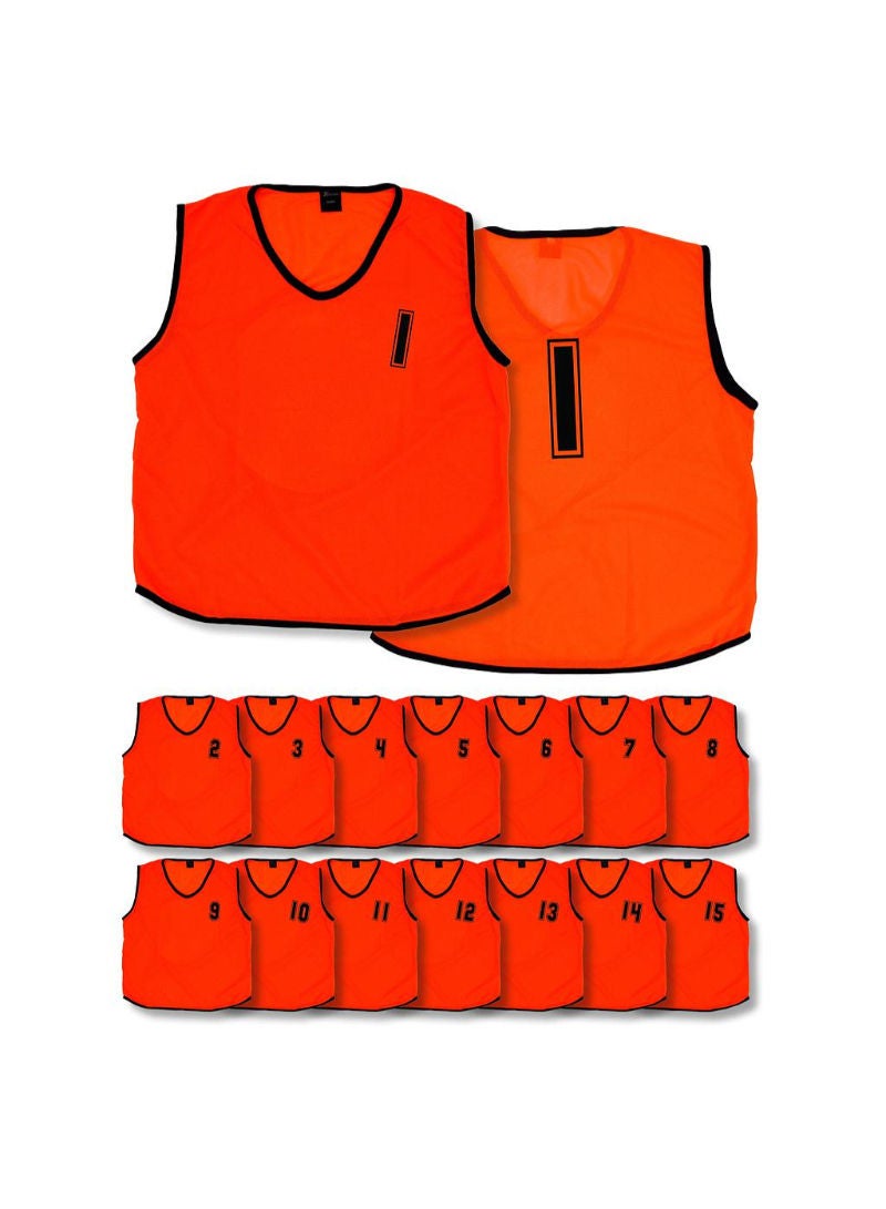 Mesh Numbered One To Fifteen Training Bibs Youth