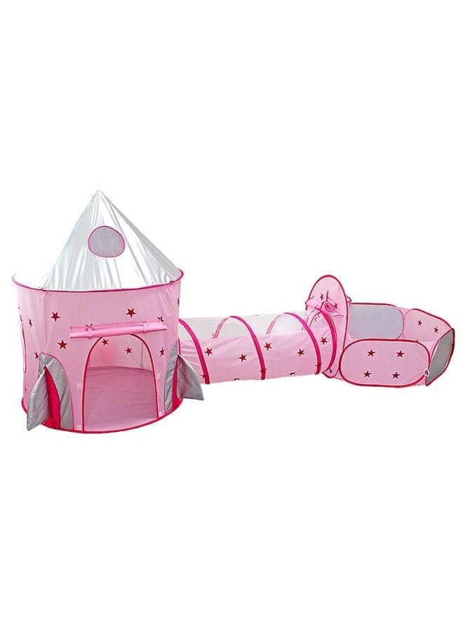 Children's Play Tent, 3 in 1 Pink Theme Theater, Children's Exploration Tent, Suitable for Home/outdoor