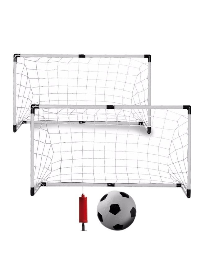 4-Piece Portable Mini Soccer Sports Football Goals Net For Indoor Outdoor Garden Set 92x61x48cm