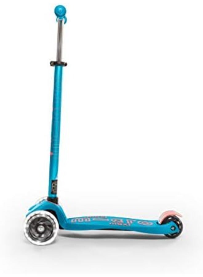 Micro Kickboard Maxi Deluxe LED 3 Wheeled Lean to Steer Swiss Designed Micro Scooter for Kids with LED Light up Wheels