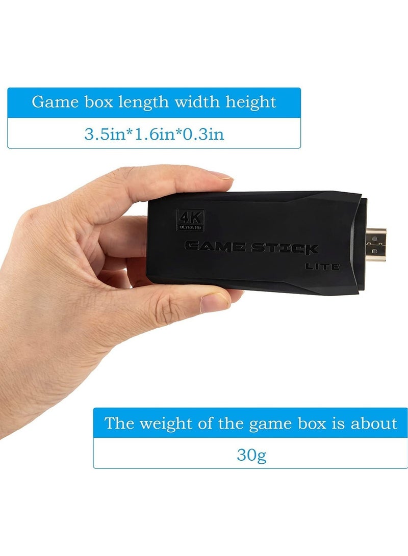 Wireless HDMI High-Definition Game Console,Built-in 10000+ Games with Hidden USB Flash Drive Design ,Plug and Play Video Game Stick,Supports 9 emulators, 64G