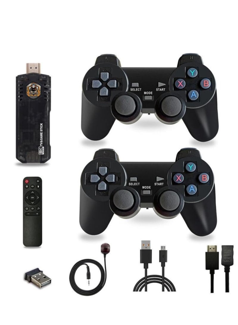 ELTERAZONE 4k smart video game tv stick,video game consoles,10,000 games 32/64gb retro classic gamin 2.4g wireless gamepads controller (64g,10000+ games)