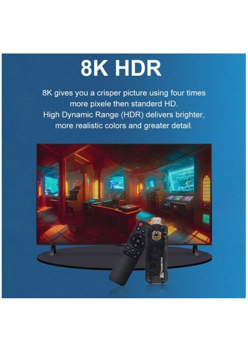 10000 Games Installed 8K 4K Video Quad-core Wireless Controller Android TV Box Game Console Retro Game Stick Dual System