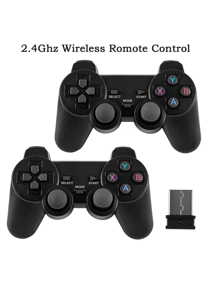 Wireless HDMI High Upgrated -Smart Game Chip: wireless TV game console built-in more than 10000 Games,more than 9 Emulators are installed , and a 64GBTF card is attached which support you to game sear