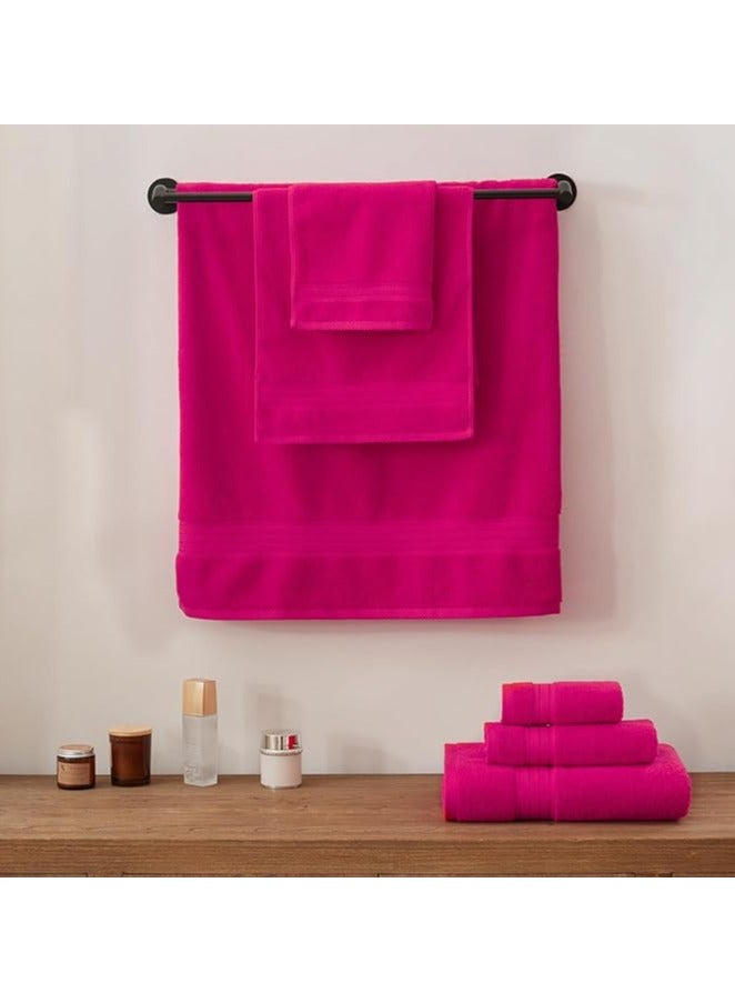 COMFY 8 PIECE COMBED COTTON FUSCHIA PINK HOTEL QUALITY COMBED COTTON TOWEL GIFT SET