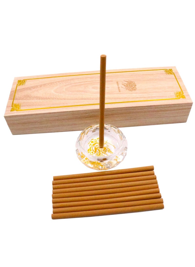 Bakhoor Oud Incense Sticks 10pcs 5mm Gift Box with Crystal Incense Burner