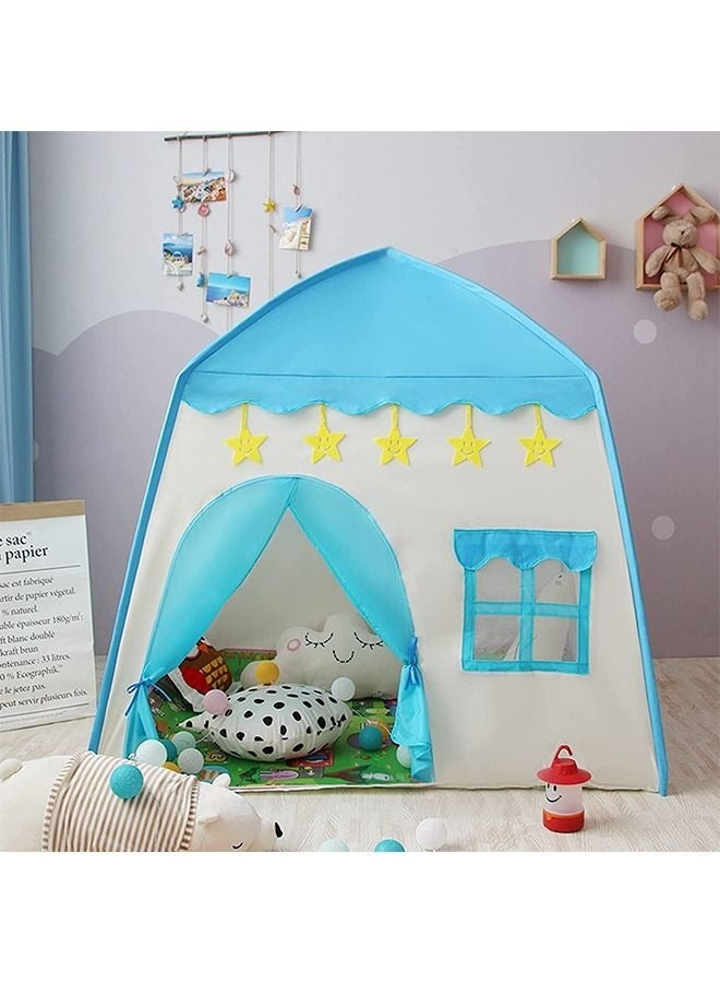 Children's Play Tent, Foldable Playhouse, Blue Toddler Playhouse, Breathable Design, Suitable for Kindergarten/Indoor and Outdoor Places
