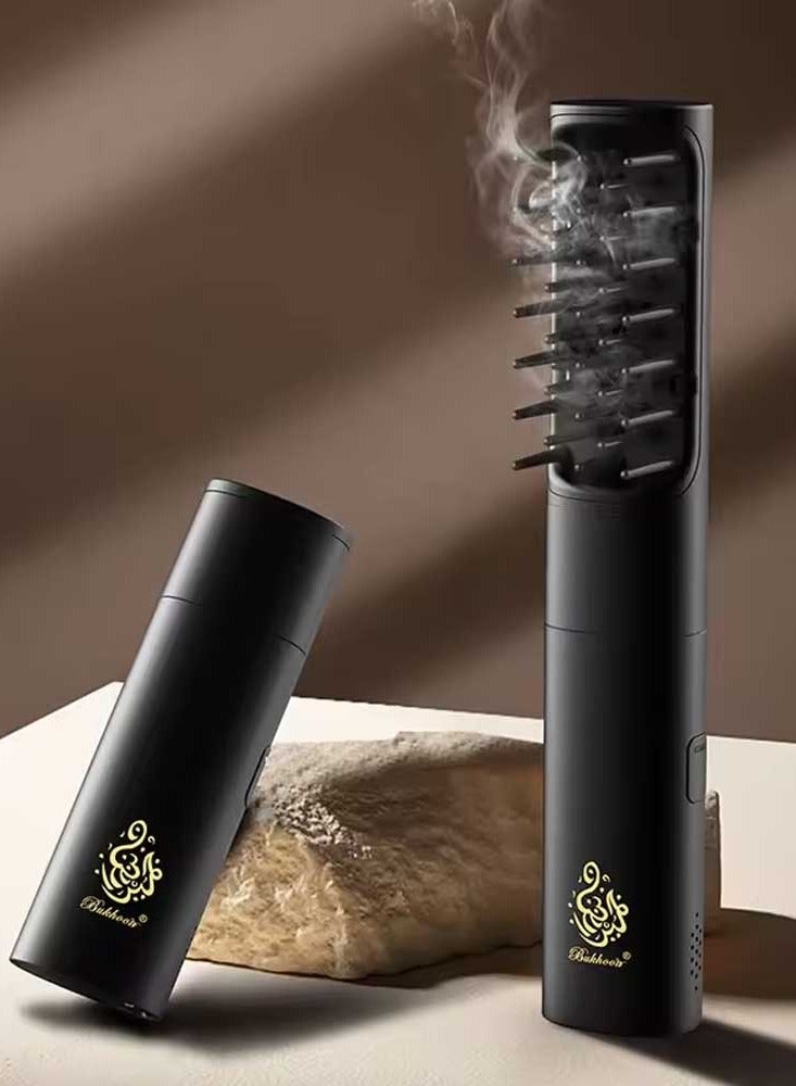 Upgraded Mini Black Comb Incense Bakhoor Burner with Lock Feature Portable Electric Incense Burner