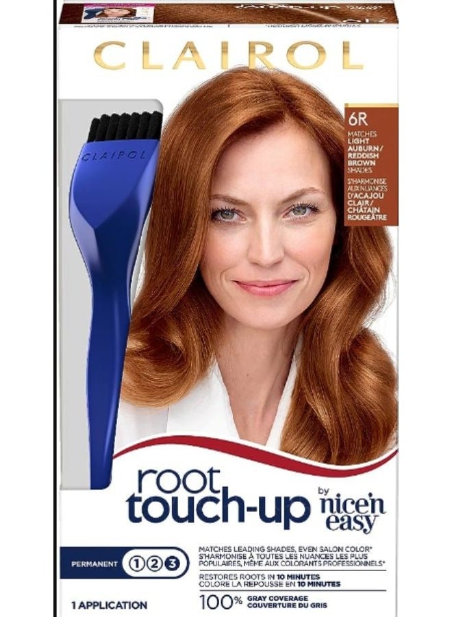 Root Touch-Up by Nice'n Easy Permanent Hair Dye Light Reddish Brown 6