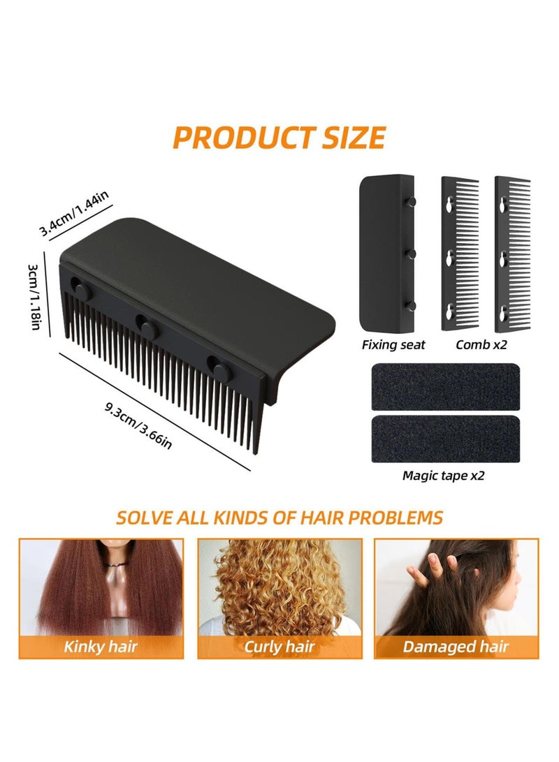 Detachable Hair Straightening Comb Attachment, Universal Grip Comb for Flat Iron, DIY Hair Styling Tool, Flat Iron Straightener Comb Accessories
