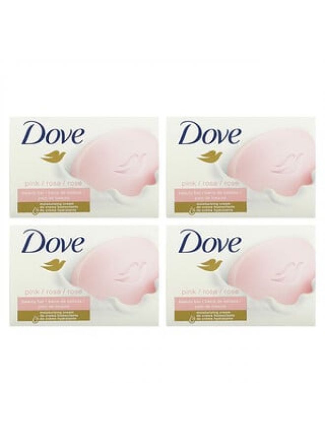Dove Beauty Bar Soap with Deep Moisture Pink 4 Bars 3.75 oz