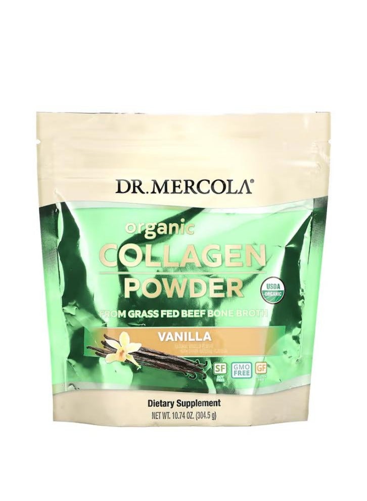Organic Collagen Powder, Vanilla, 10.74 oz (304.5 g)