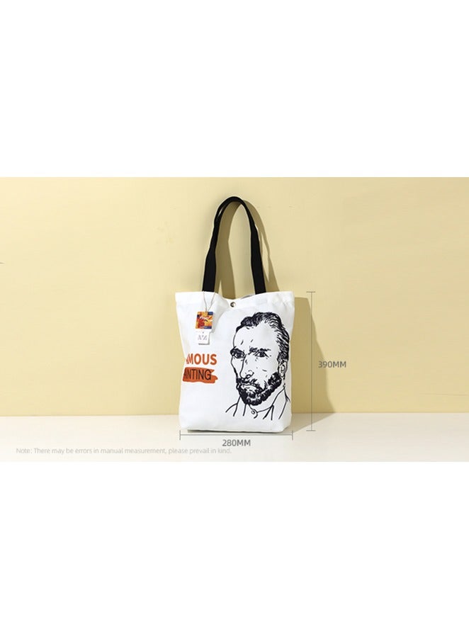 Famous Painting Series Image Canvas Bag