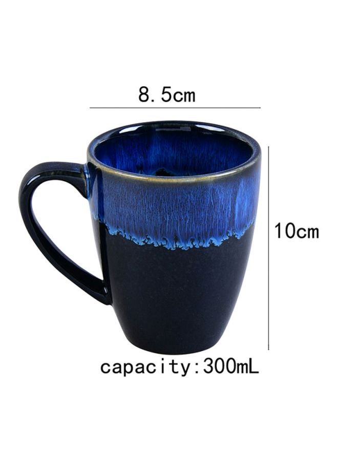 Kiln Glazed Coffee Mug Black/Blue