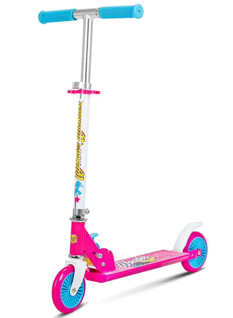 Disney Princess Kids Kick Scooter | Lightweight Frame | Height-Adjustable Handlebar | Easy-Fold Mechanism | PU Wheels |Kids scooter