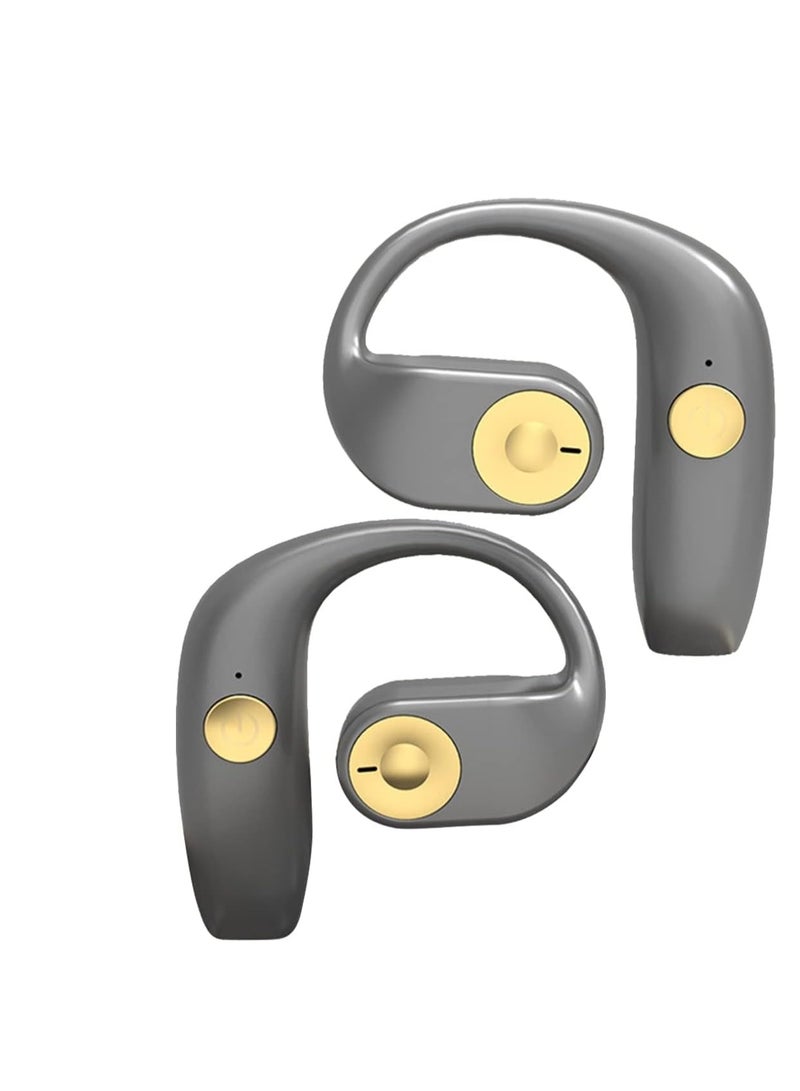 Bone Conduction Headphones Bluetooth 5.2 Wireless Headphones Open Ear Headphones with Microphone Noise Cancelling Sweatproof for Sport Cycling Driving