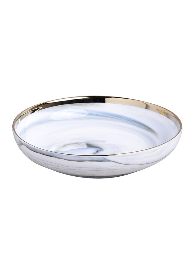 Gilded Dinner Plate Grey/Gold 7.5inch