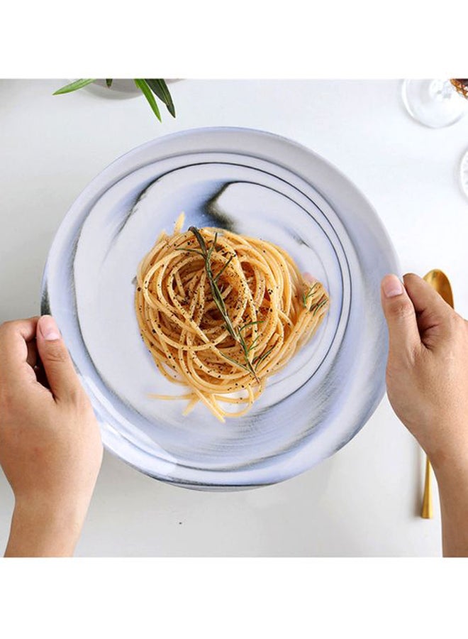 Shallow Dinner Plate Grey/Blue 15cm