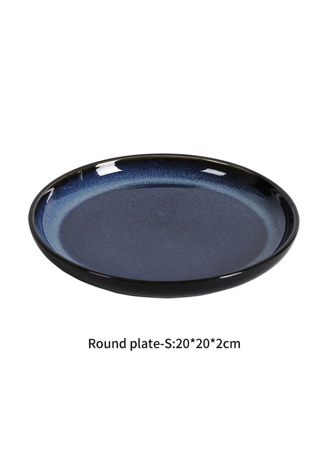 Kiln Turning Dinner Plate Blue 8inch