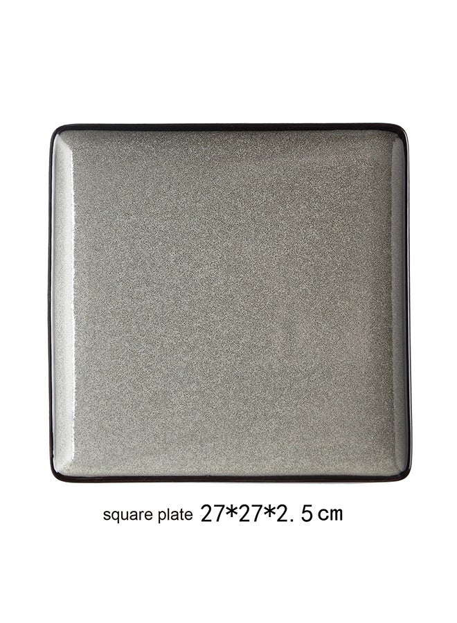 Square Kiln Dinner Plate Grey 10.5inch