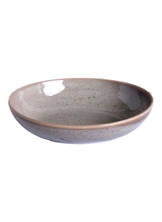Kiln Ceramic Elliptical Plate Grey 8.2inch
