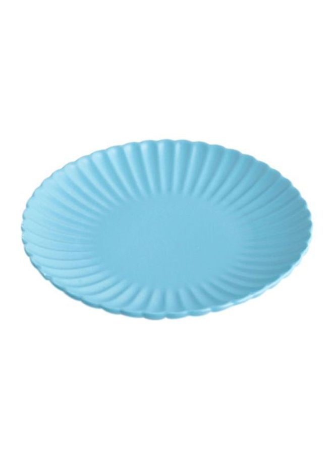 Chrysanthemum Ceramic Round Plate Blue 10inch