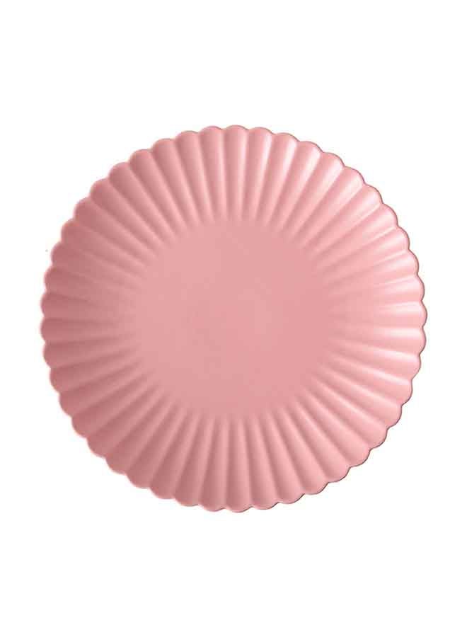 Chrysanthemum Round Flat Plate Pink 20x20x3cm
