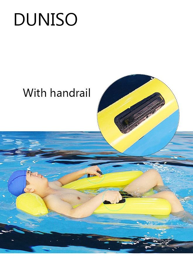 Pool Floats Raft Inflatable Fabric Pool Float with Headrest Large Water Inflatable Pool Float for Swimming Pool with Pump Summer Swimming Pool Toys Party Supplies