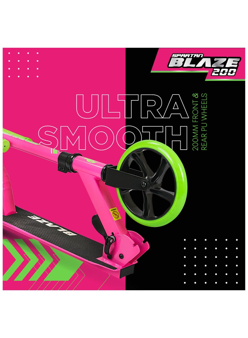 SPARTAN Blaze 2 Wheel Kick Scooter Pink 200mm