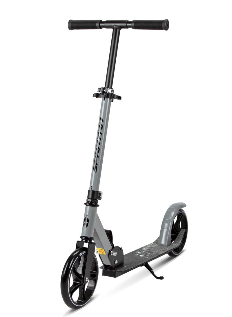 Edge Folding 2 Wheel Kick Scooters 200mm | Adjustable Handlebar | Easy Folding Mechanism | PU Wheels 200mm | Grey