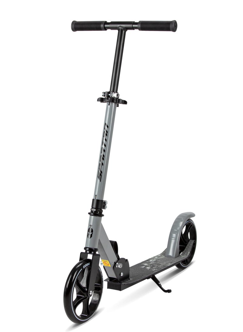 Edge Folding 2 Wheel Kick Scooters 200mm | Adjustable Handlebar | Easy  Folding Mechanism | PU Wheels 200mm |  Folding Scooter Grey