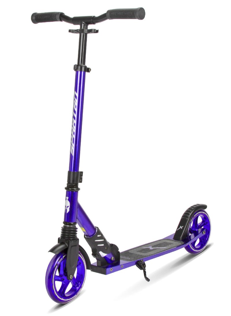 Extreme Folding 2 Wheel-Kick Scooter For Ages 5+  | Adjustable Handlebars | ABEC-7 Bearings | PU Wheels |  Front Suspension | Alloy Light weight Kids Scooter : Purple