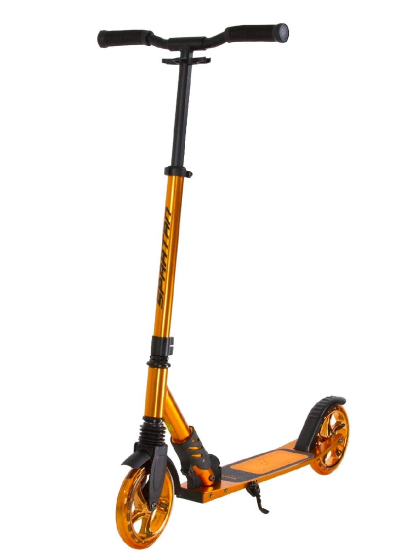Extreme Folding 2 Wheel-Kick Scooter For Ages 5+  | Adjustable Handlebars | ABEC-7 Bearings | PU Wheels |  Front Suspension | Alloy Light weight Kids Scooter : Orange