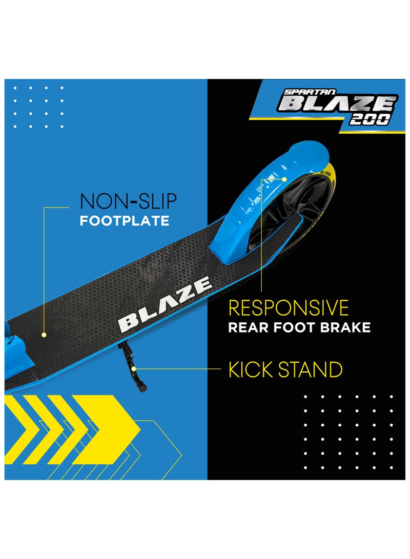 SPARTAN Blaze 2 Wheel Kick Scooter Blue 200mm