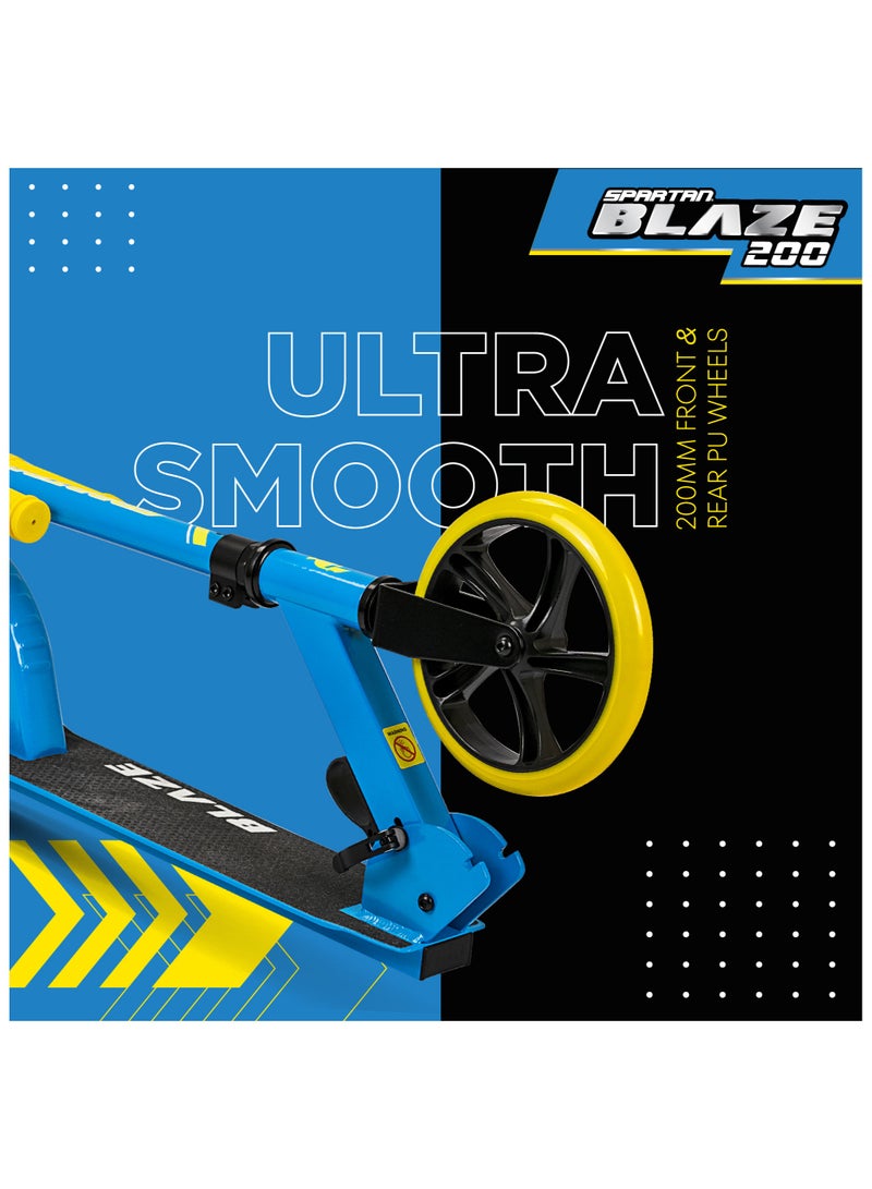 SPARTAN Blaze 2 Wheel Kick Scooter Blue 200mm