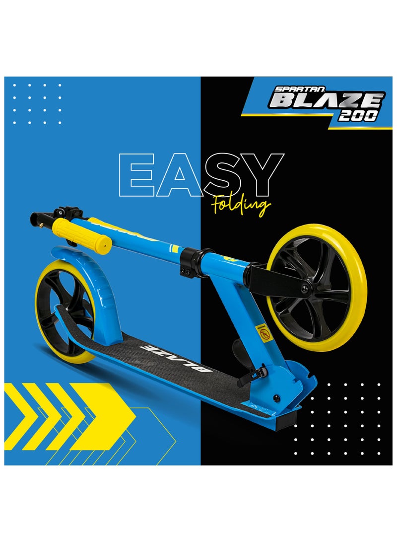 SPARTAN Blaze 2 Wheel Kick Scooter Blue 200mm