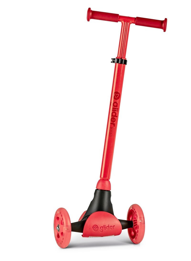 Yvolution Y Glider Kiwi Scooter for Kids Ages 3-8, 3 Wheel Scooter with LED Wheels