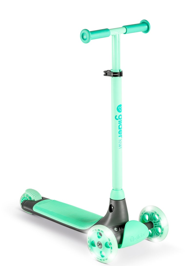 Yvolution Y Glider Kiwi Scooter for Kids Ages 3-8, 3 Wheel Scooter with LED Wheels