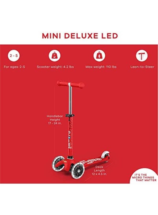 Micro Mini Micro Deluxe With Led Wheels Red