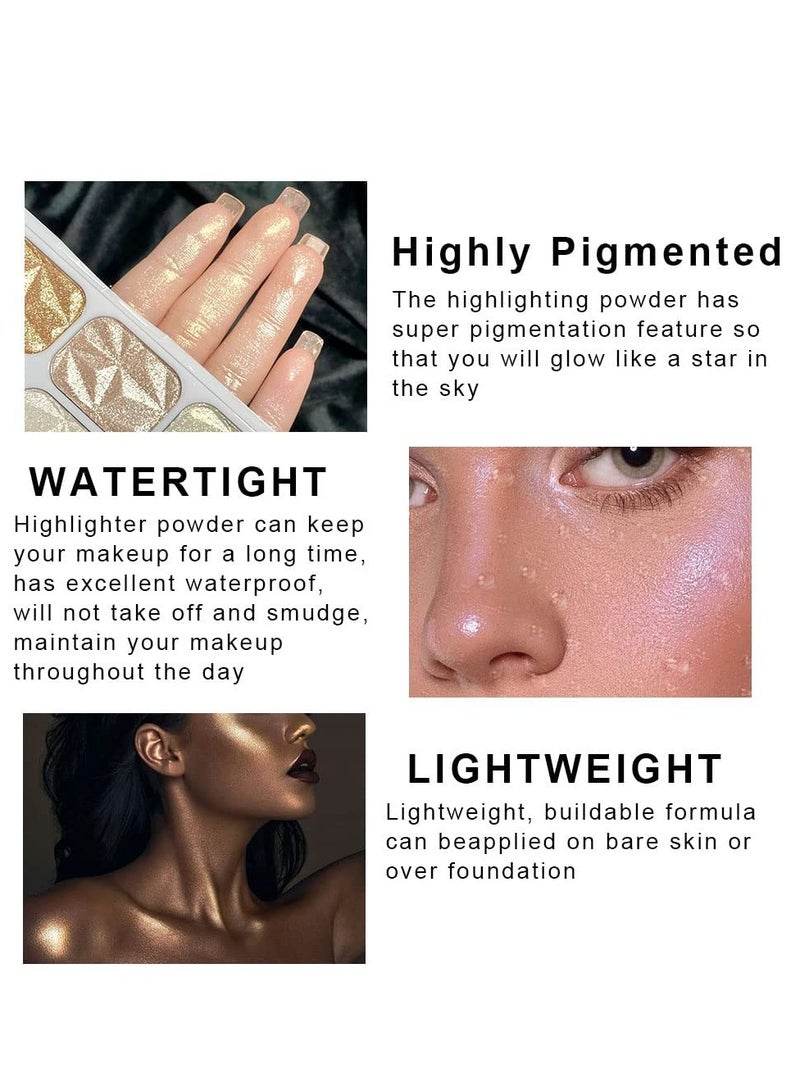8 Colors Face Body Cheek Diamond Shimmer Highlighter Highlight Makeup Palette