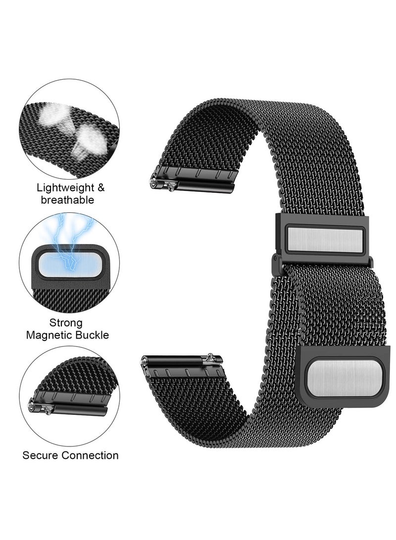 Metal Strap For Huawei Watch GT3 46mm, 22mm Metal Replacement Strap, Dual Magnetic Adjustable Strap for Huawei Watch GT3 46mm/GT2 46mm/GT Classic/Galaxy Watch 46mm/Galaxy Watch 3 45mm