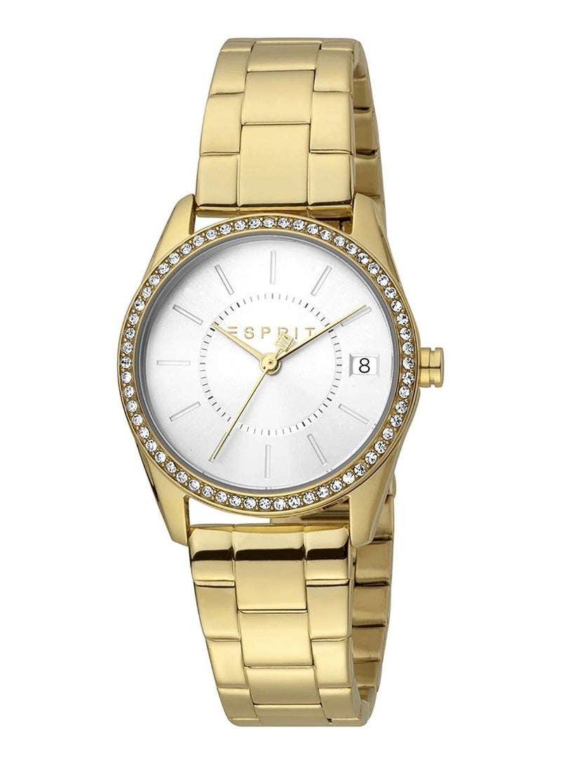 Esprit Stainless Steel Analog Women's Watch With Stainless Steel Gold Band ES1L195M0085
