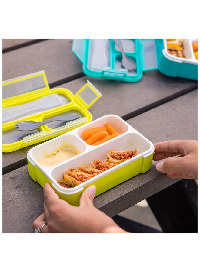 Small Sealed Lunchbox With Fork, Lime